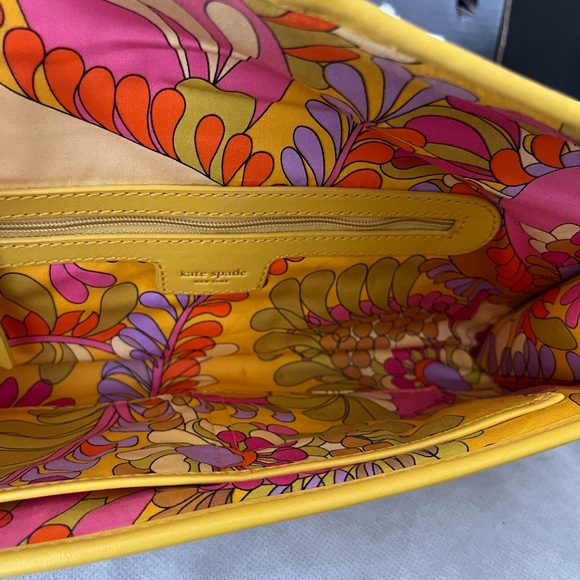 Kate Spade Yellow and Cream Woven Clutch - Picture 4 of 7